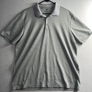 Adidas PrimeGreen Polo Shirt Gray Mens XL Golf Performance Stretch Casual